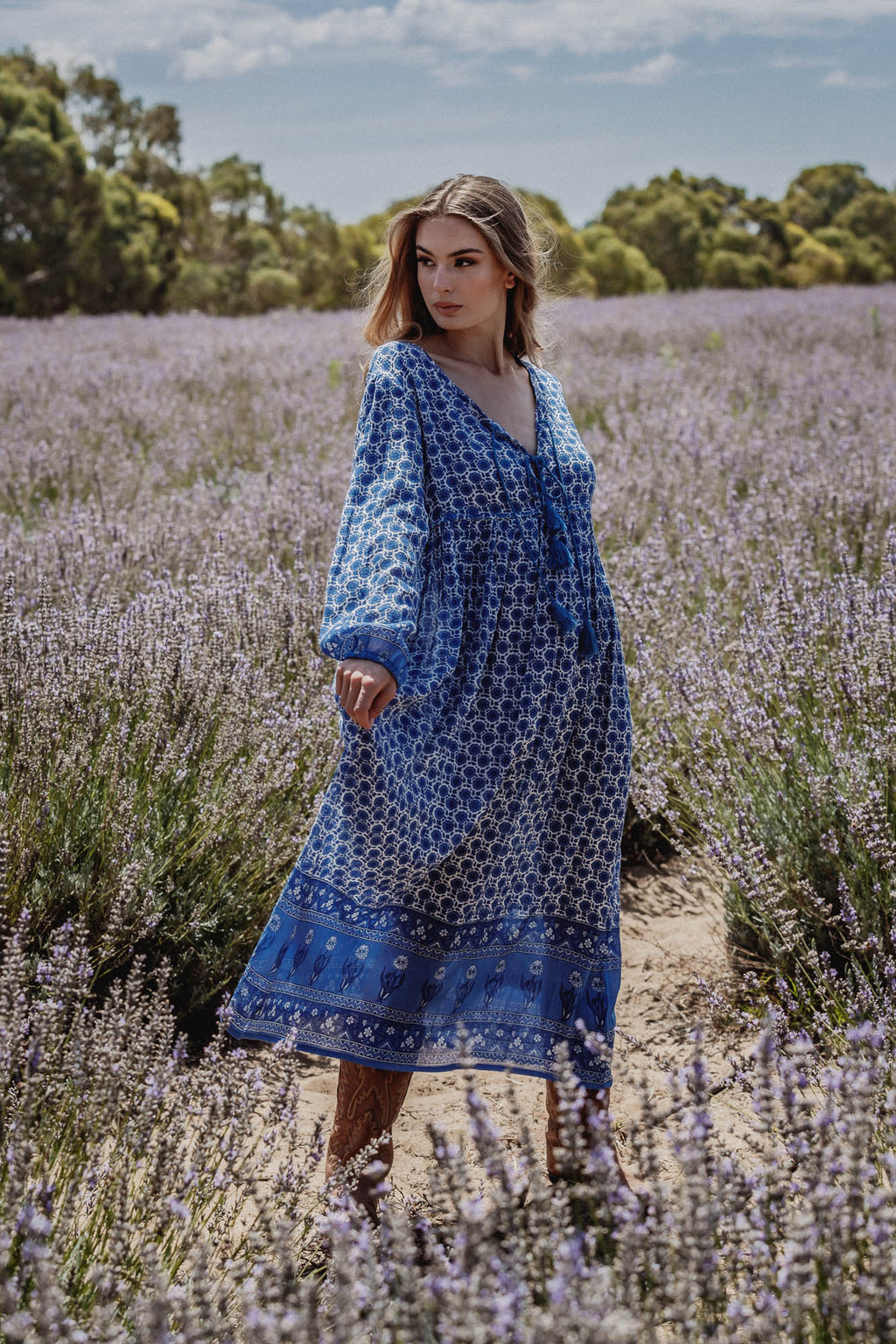 Wild River Dress - Corn Blue