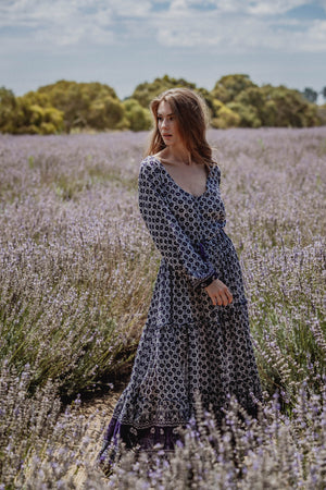 Wild Beauty Maxi Dress - Indigo Violet