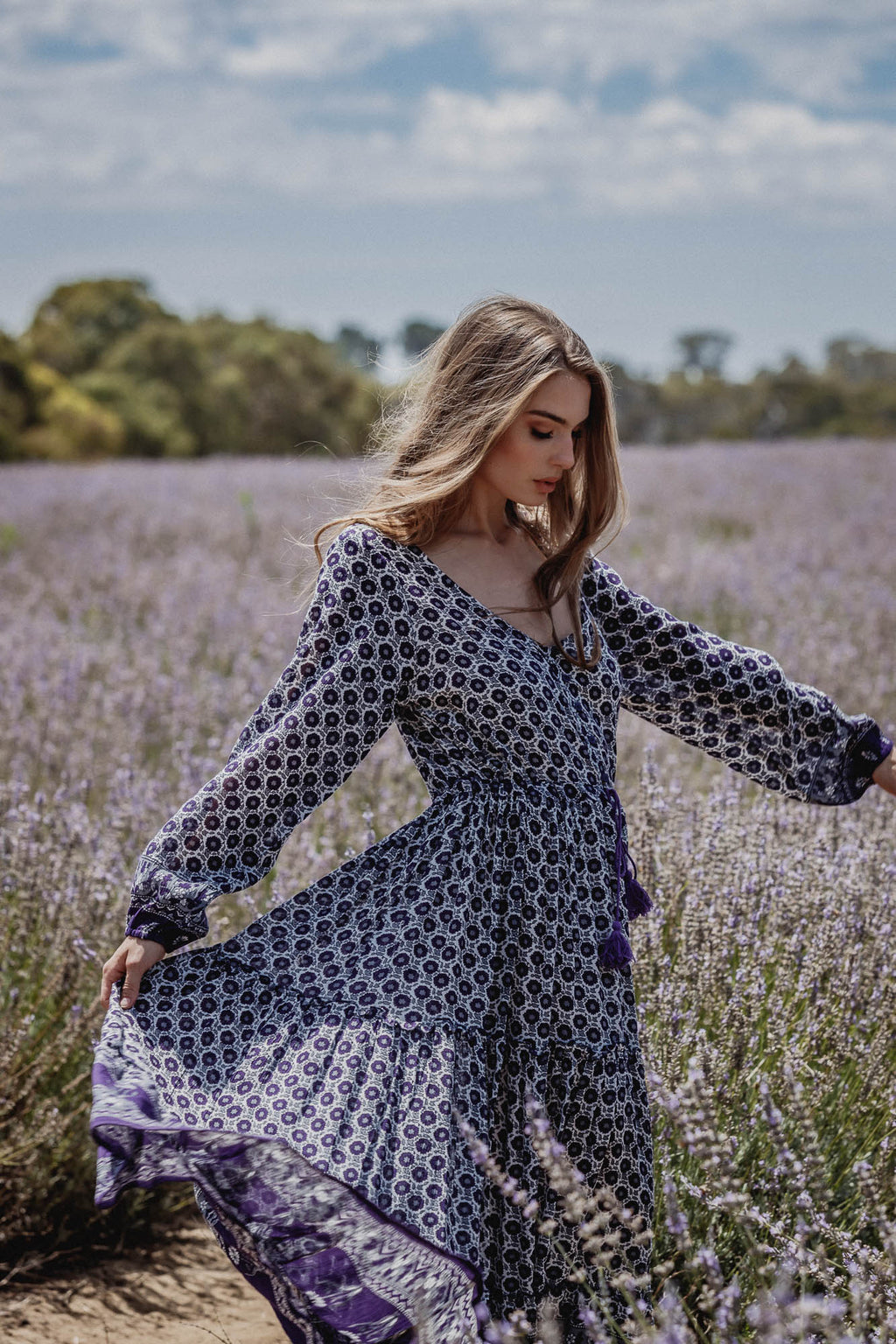 Wild Beauty Maxi Dress - Indigo Violet