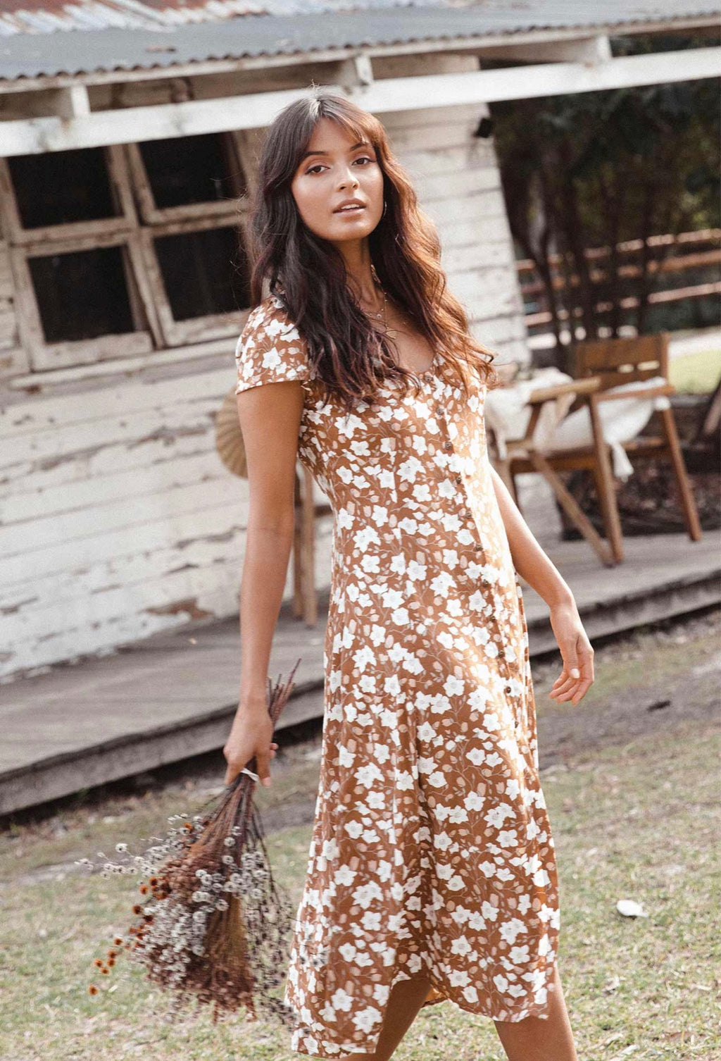 Maeve Midi dress - Cinnamon