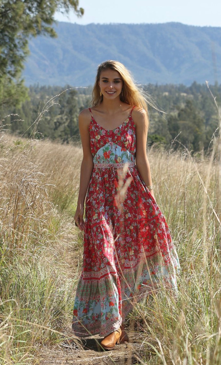 Ravennah Maxi Dress - Rocco Red