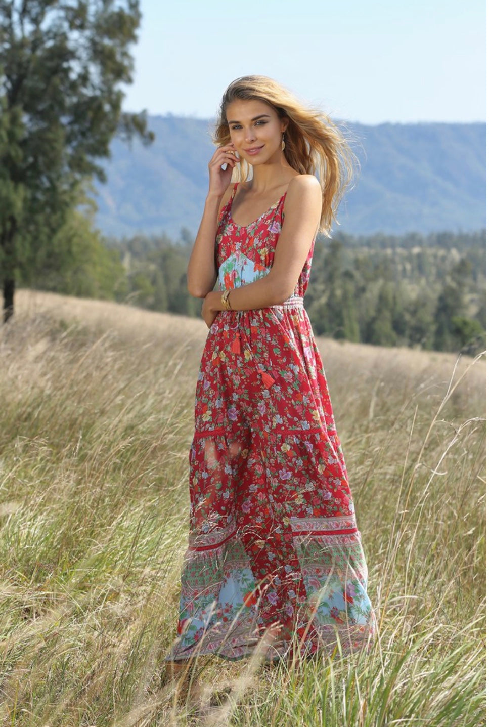 Ravennah Maxi Dress - Rocco Red
