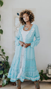 Dream Weaver Duster Dress - Bluebird