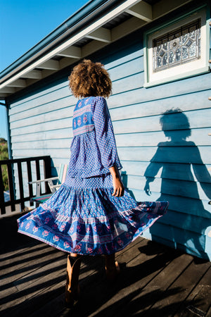 Gypsy Girl Skirt - Blue Iris