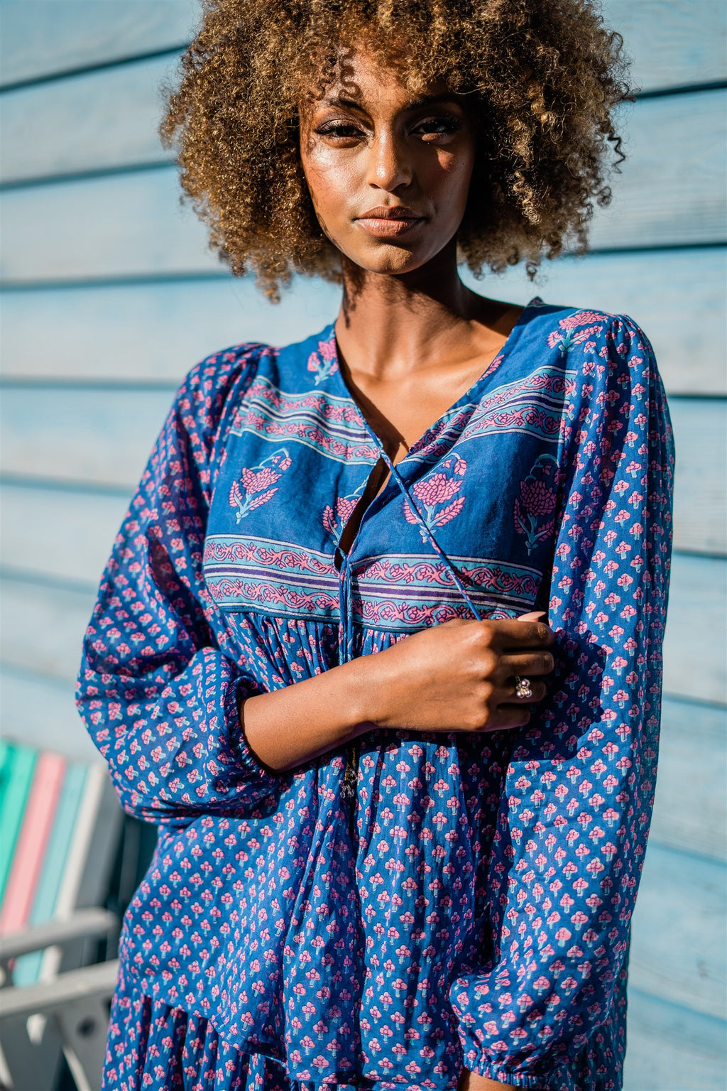 Gypsy Girl Blouse - Blue Iris