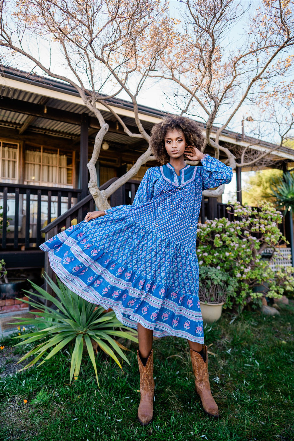 Gypsy Girl Dress - Blue Iris