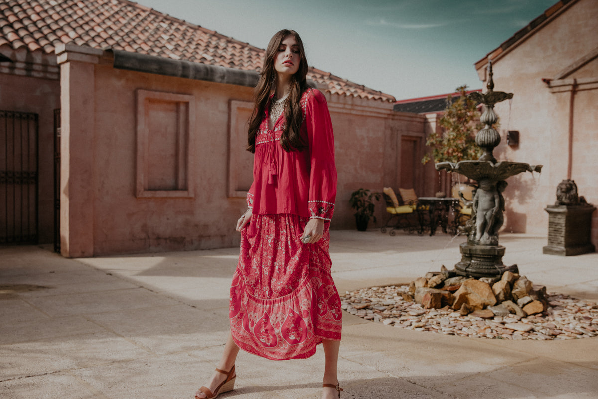 Festival of Roses Skirt Rose