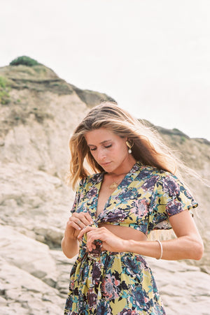 Emerald Luxe Tie Top